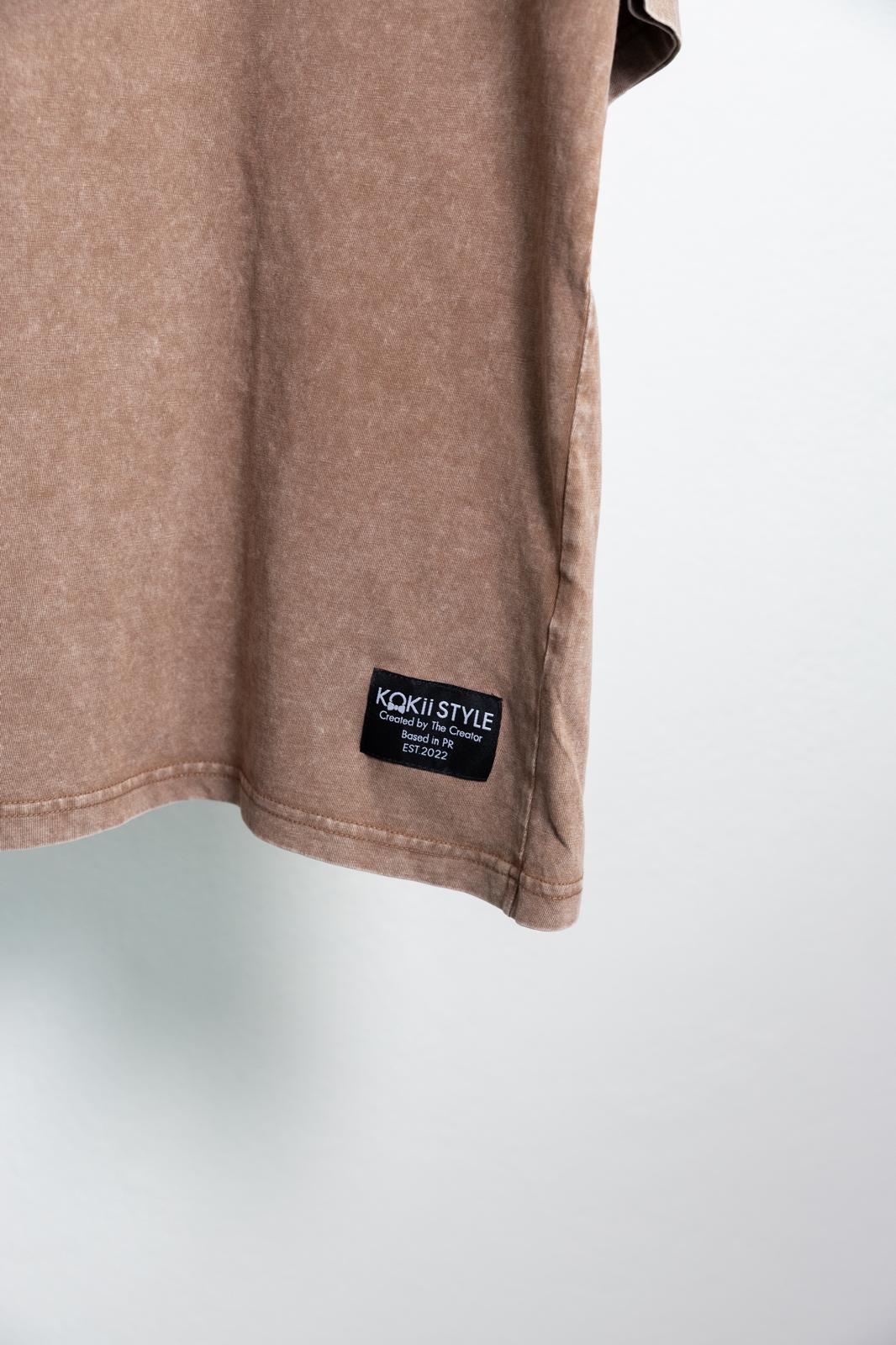 Tshirt "El Creo Todo" Washed Brown