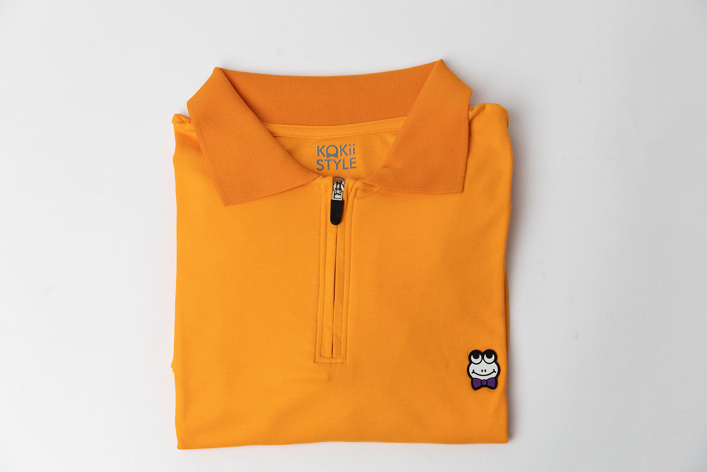 Long Sleeve Polo-Orange