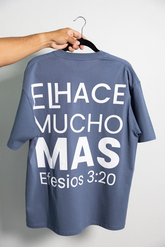 TSHIRT EFESIOS 3:20 BLUE DENIM