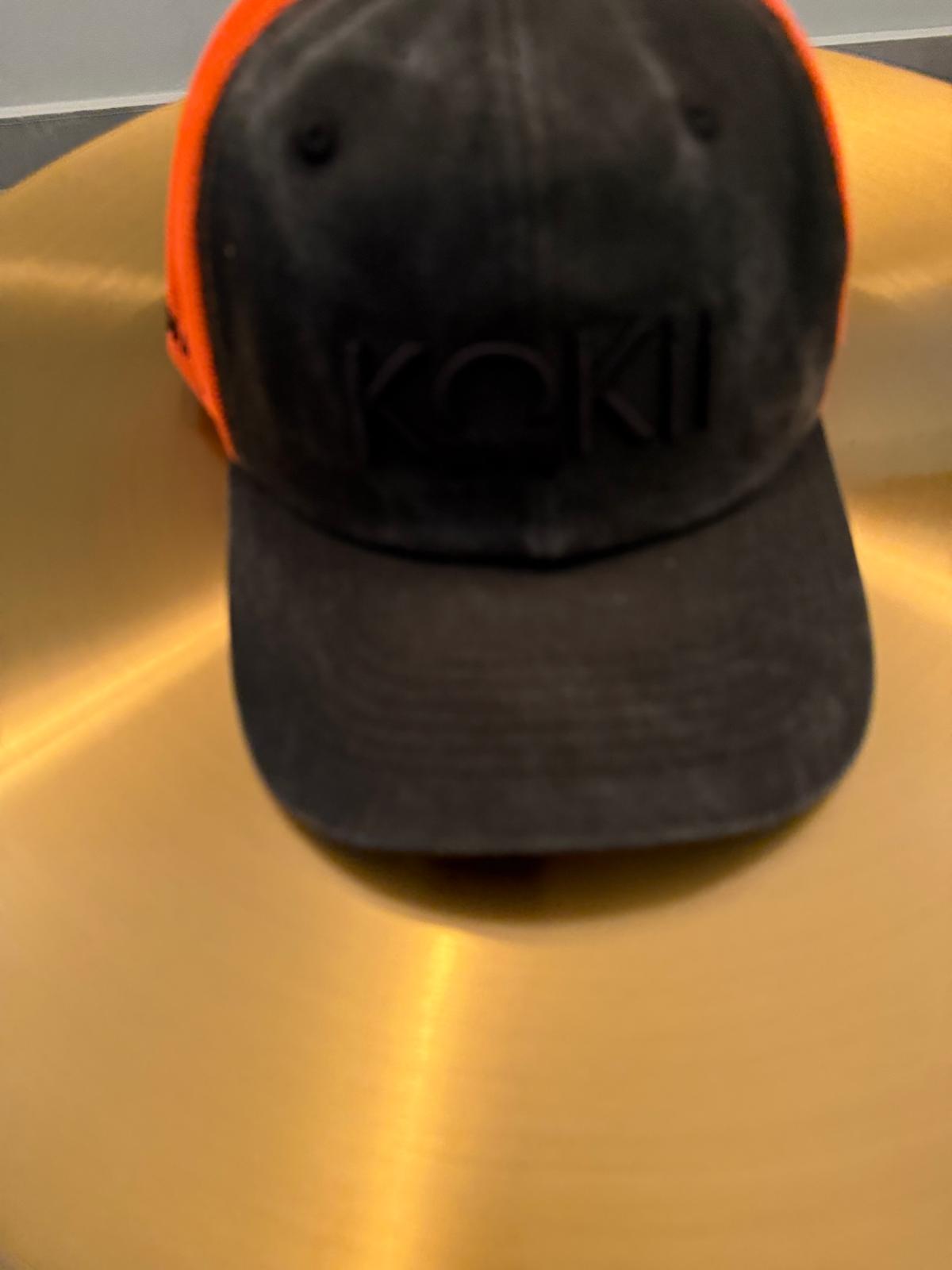 CAP Washed Orange & Black
