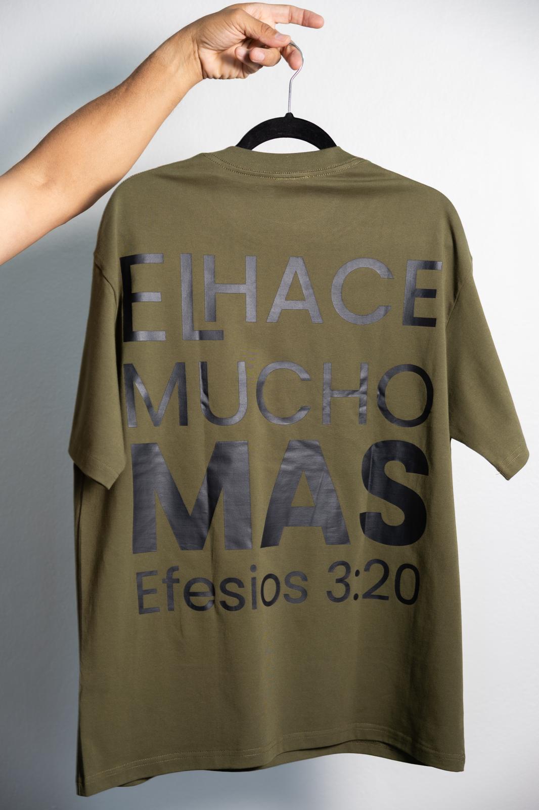 TSHIRT EFESIOS 3:20 ARMY GREEN