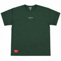 Romanos 12:2 No Te Conformes faith tee in forest green by Kokii Style – front with Romanos 12:2 chest print