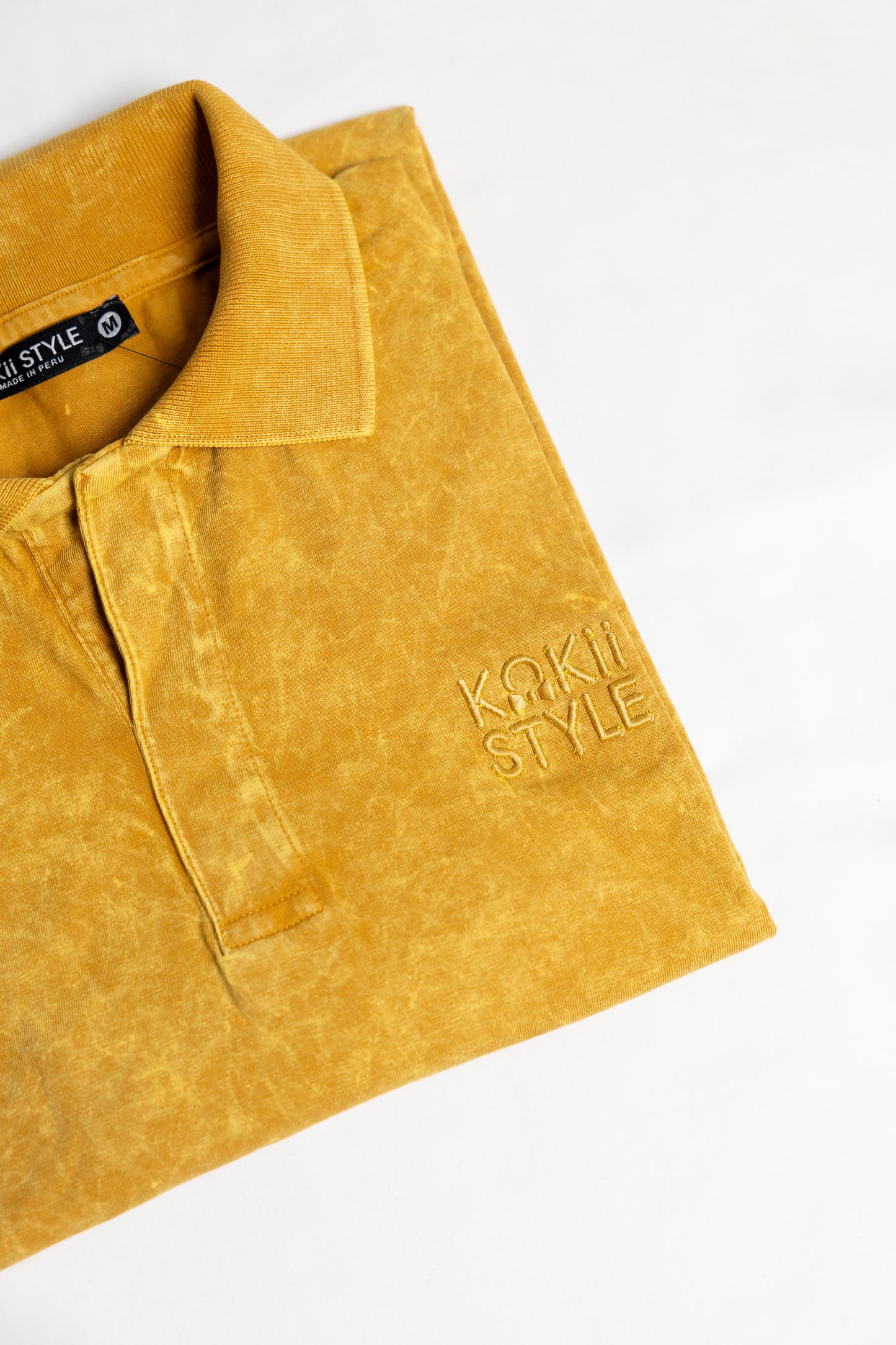 WASHED POLO COLOR YELLOW