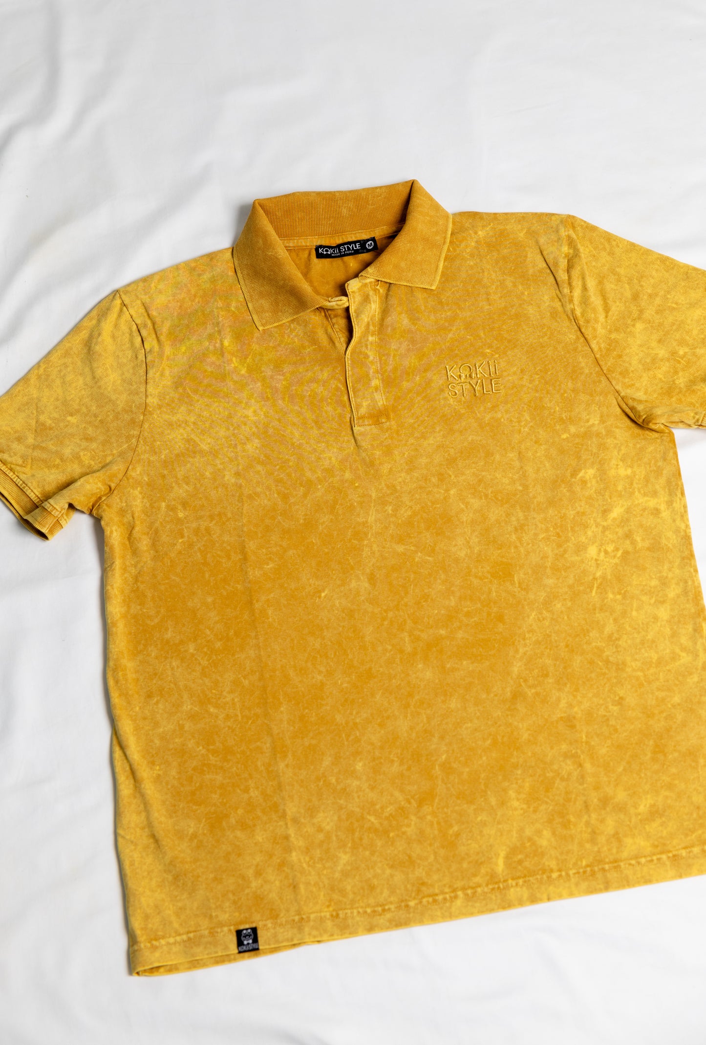 WASHED POLO COLOR YELLOW