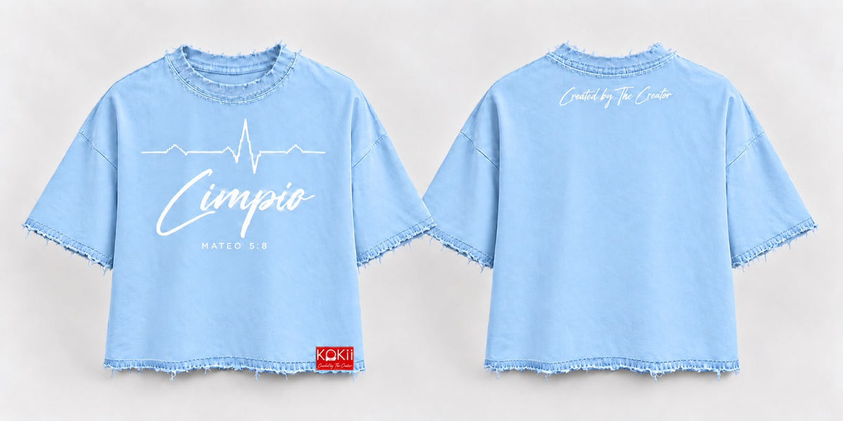 Tshirt Mateo 5:8 Blue Sky