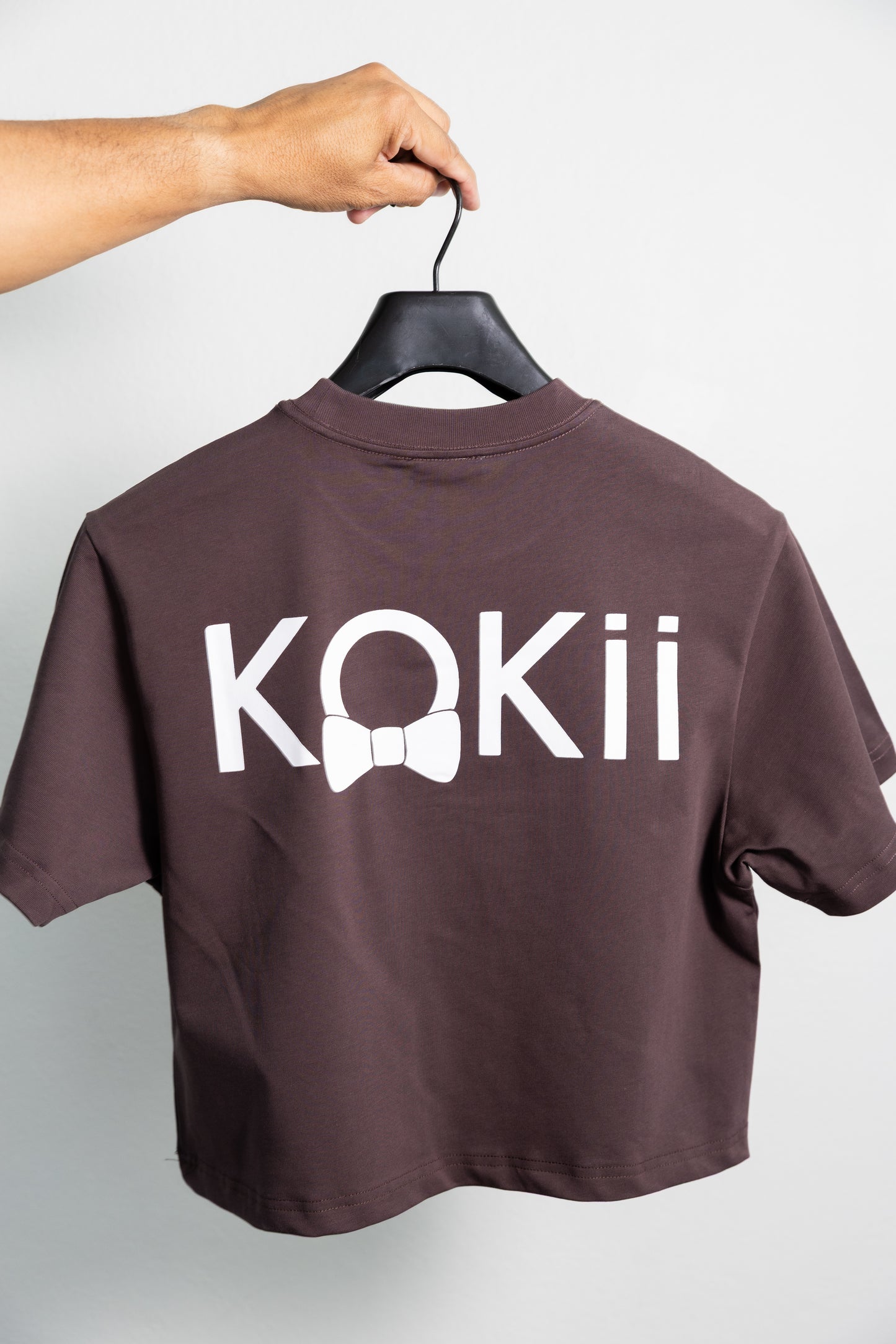 WOMAN CROP TOP BROWN