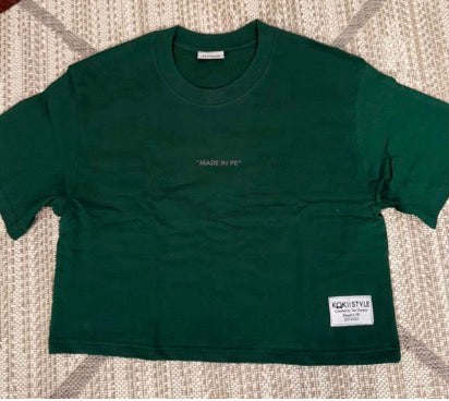 WOMAN CROP TOP GREEN