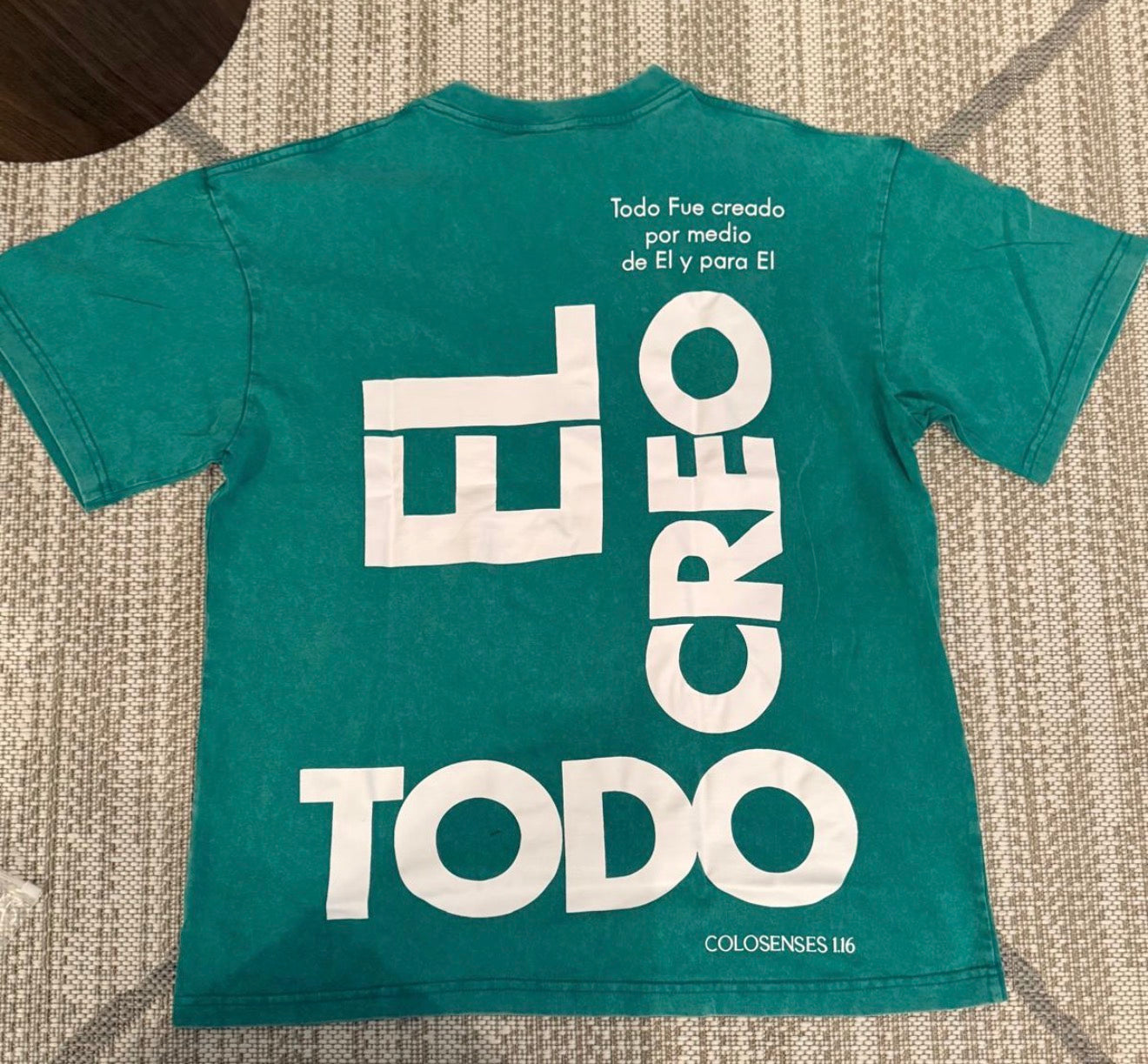 Tshirt "El Creo Todo" Washed Green