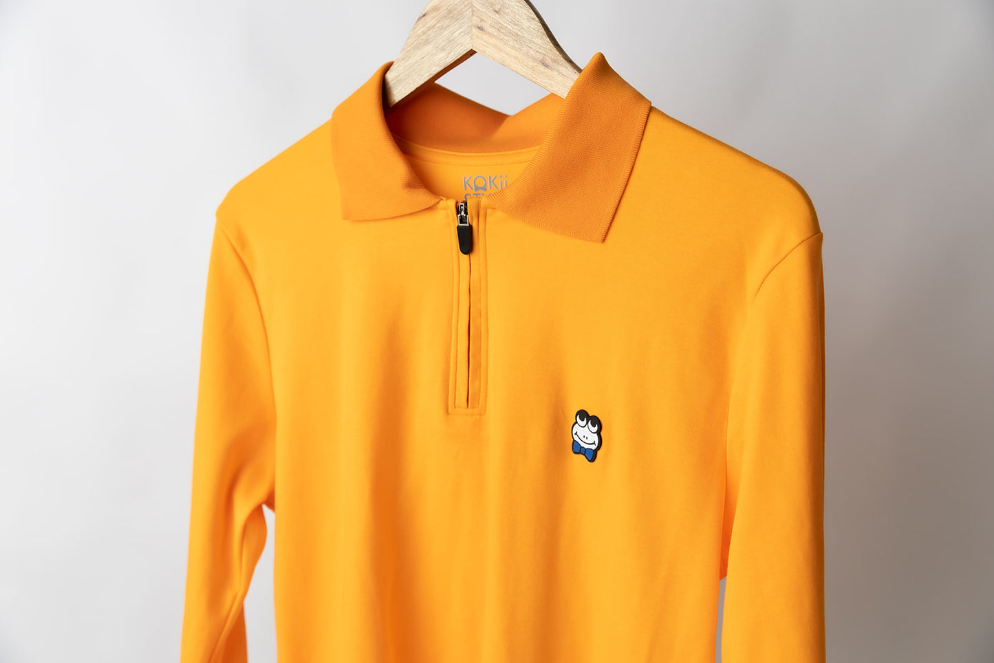 Long Sleeve Polo-Orange