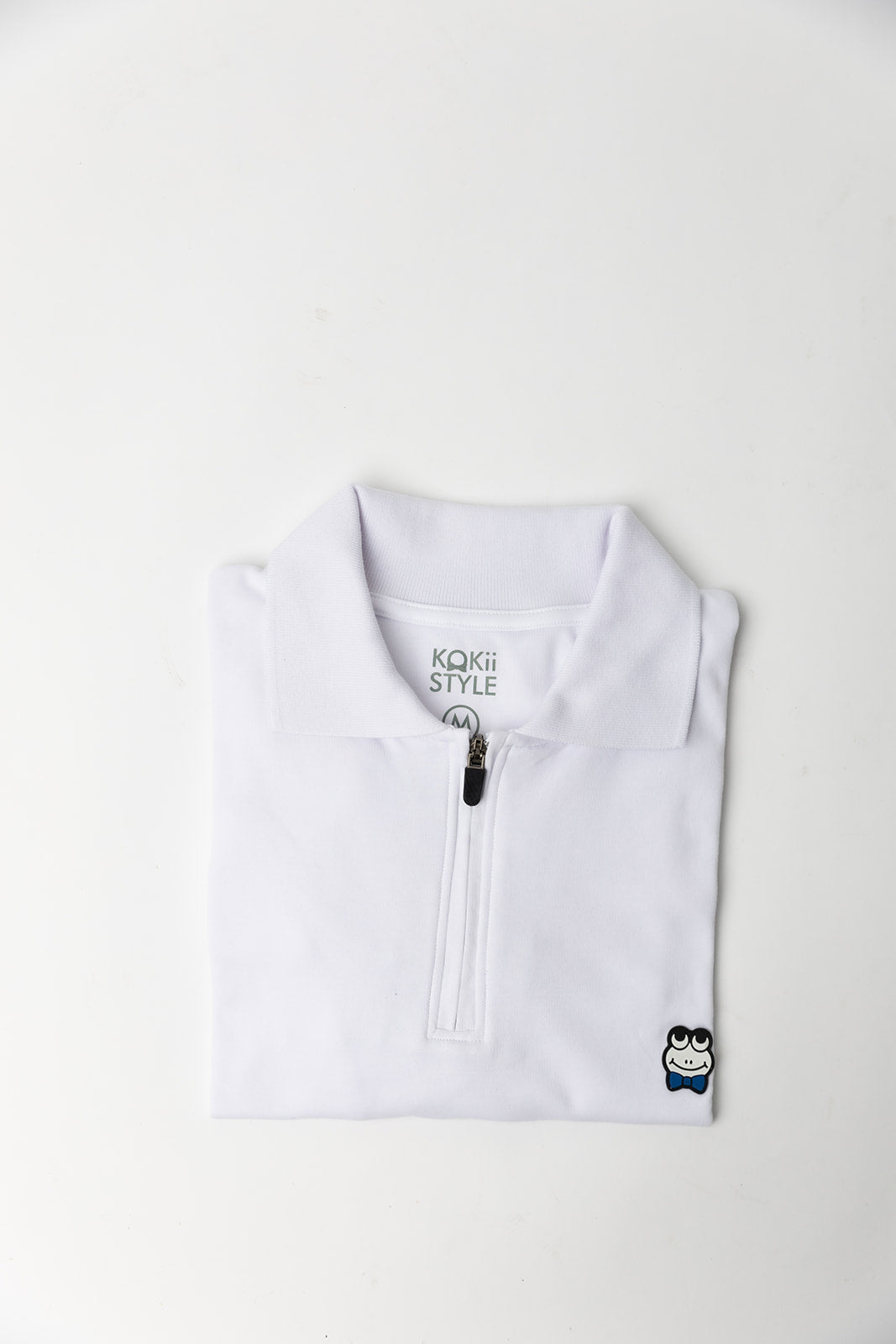 Men's Classic Zip Polo - White