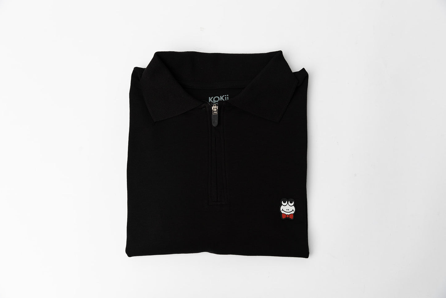 Long Sleeve Polo-BLACK