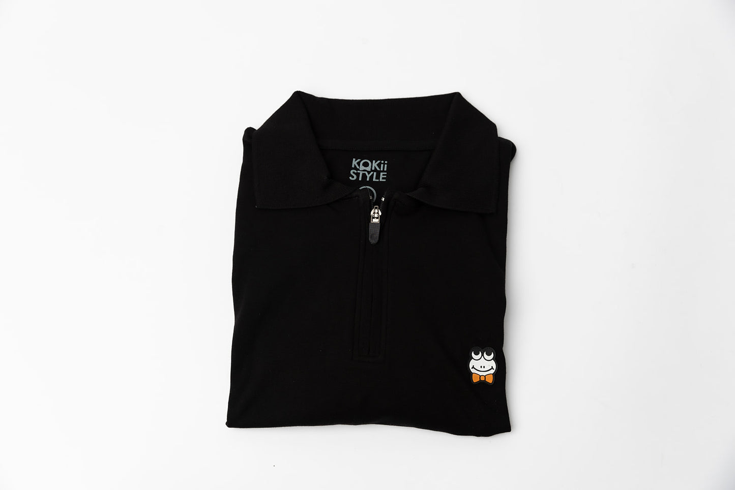 Long Sleeve Polo-BLACK