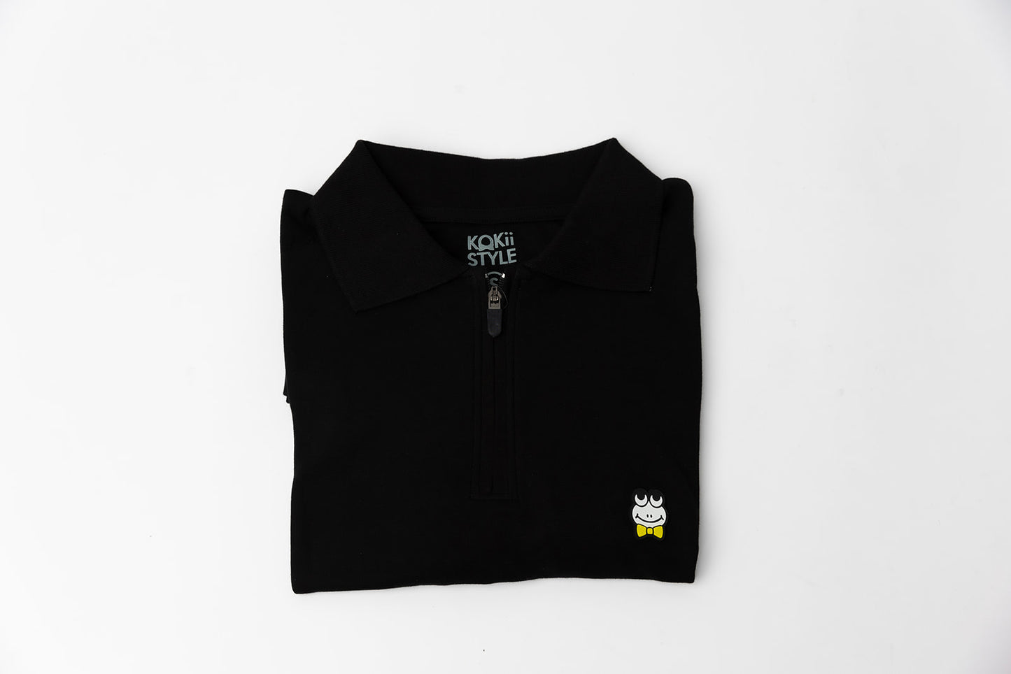 Long Sleeve Polo-BLACK