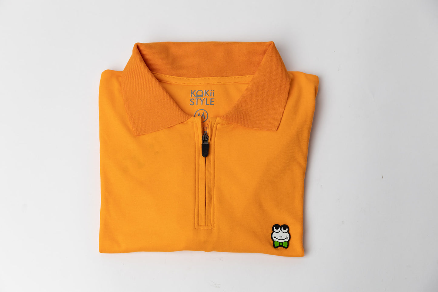 Long Sleeve Polo-Orange