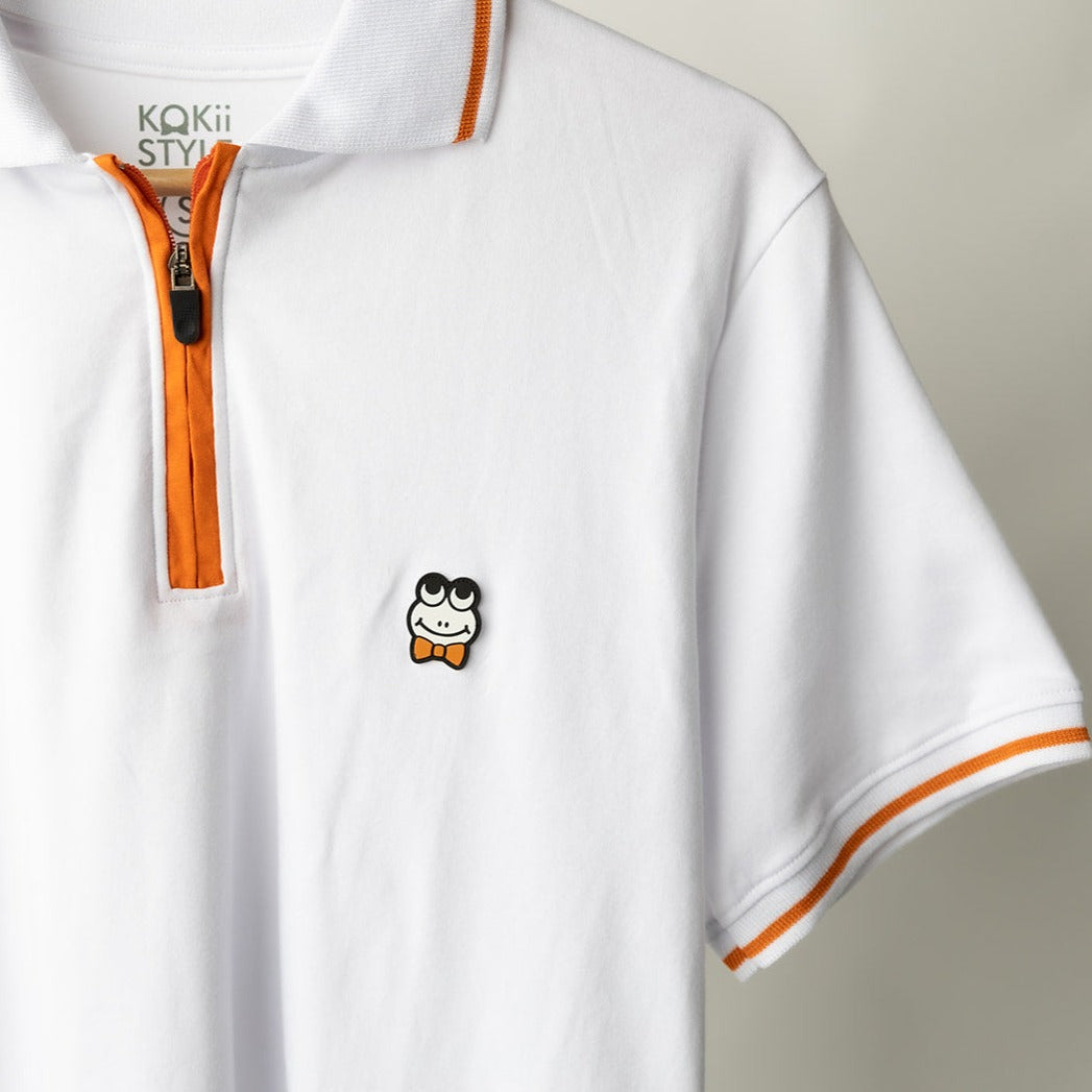 Polo - White/Orange