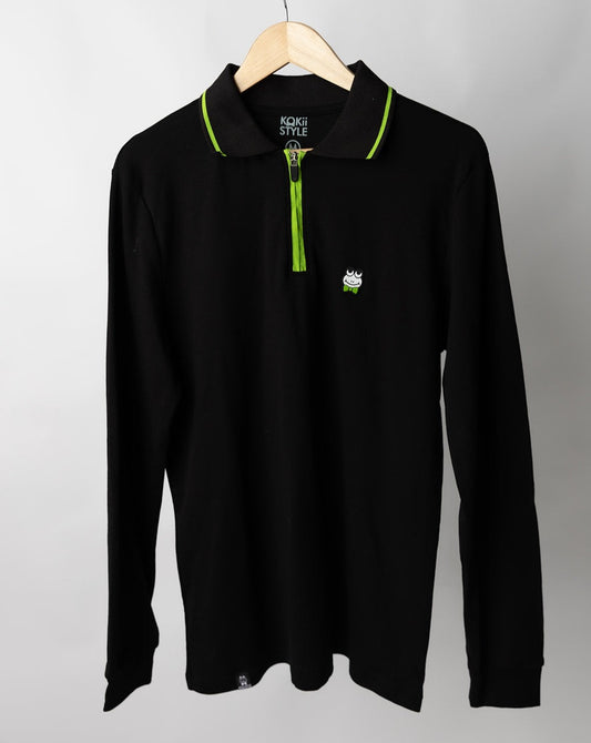 Long Sleeve Polo-B/Green